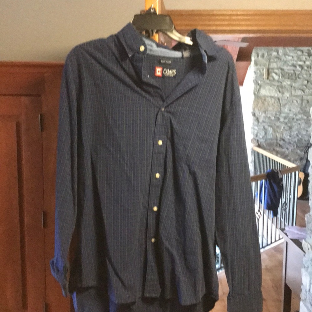 Blue button down